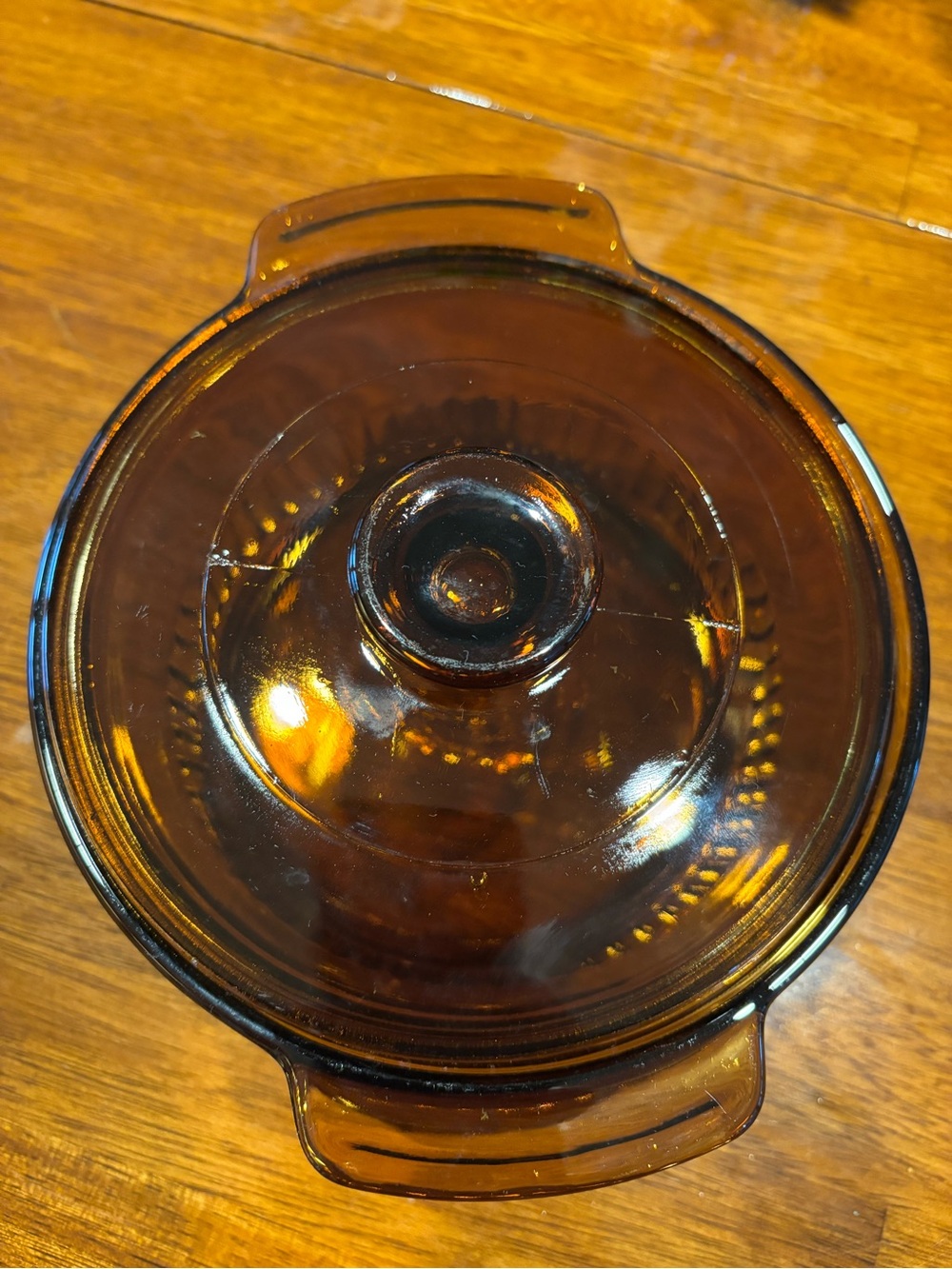 Vintage Anchor Hocking Fire-King Amber Casserole Dish Made in USA